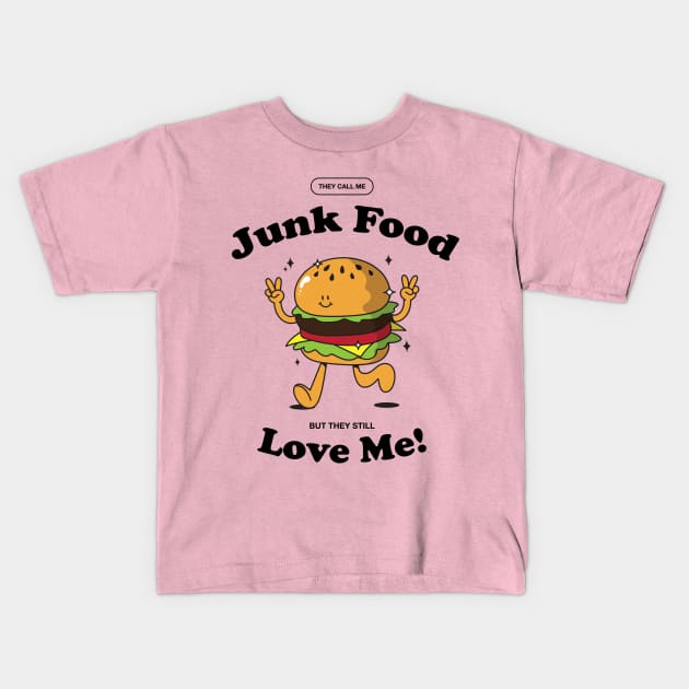 The Smiling Burger Kids T-Shirt by whystuff